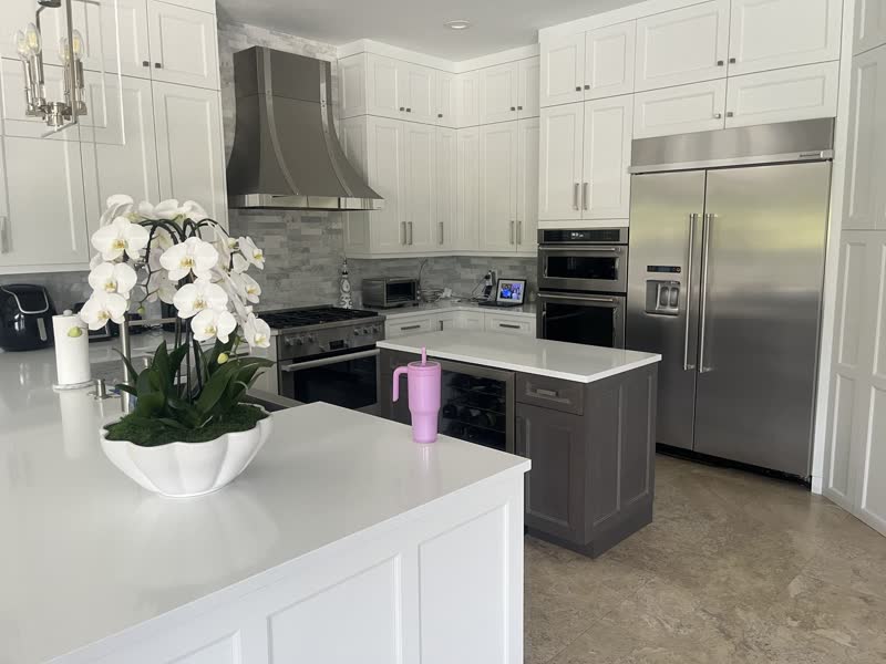 White kitchen after a clean